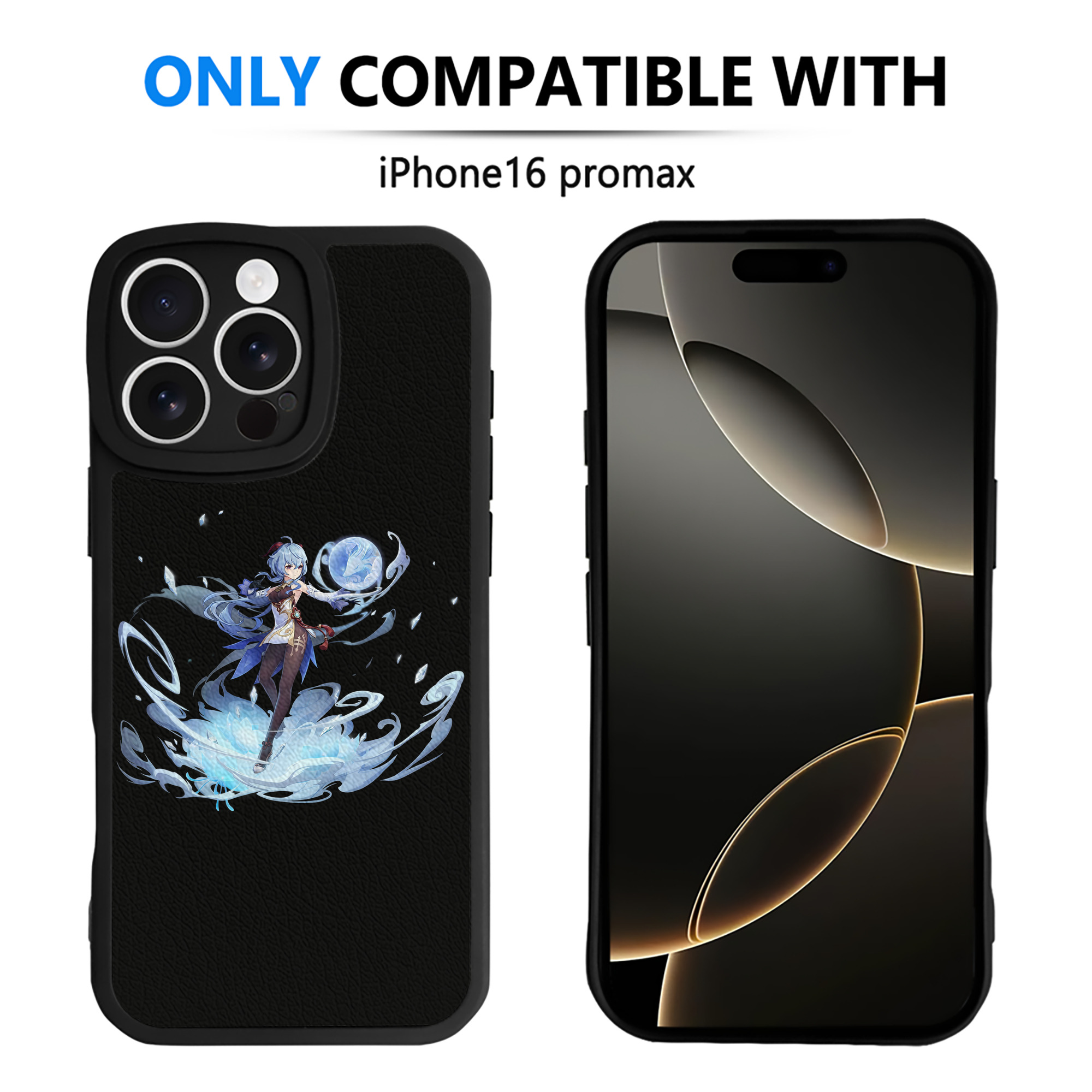 げんし神 甘雨 かんう genshin Ganyu 【iPhone 16シリーズ対応】シリコンスマホケース（レザー調） 材質：シリコン